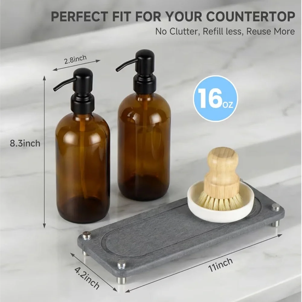 2 Pack Kitchen Soap Dispenser Set